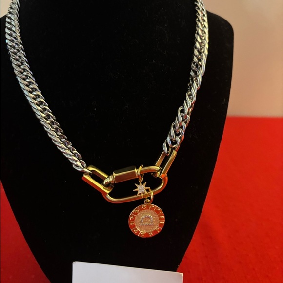 Silver and Gold Chain Necklace - Picture 1 of 2